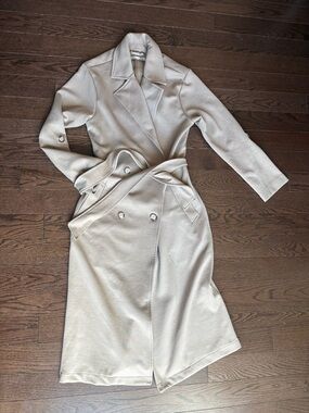 Dex Light Beige Classic Coat XS soft trench coat trenchcoat